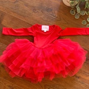 I love plum RED tutu dress